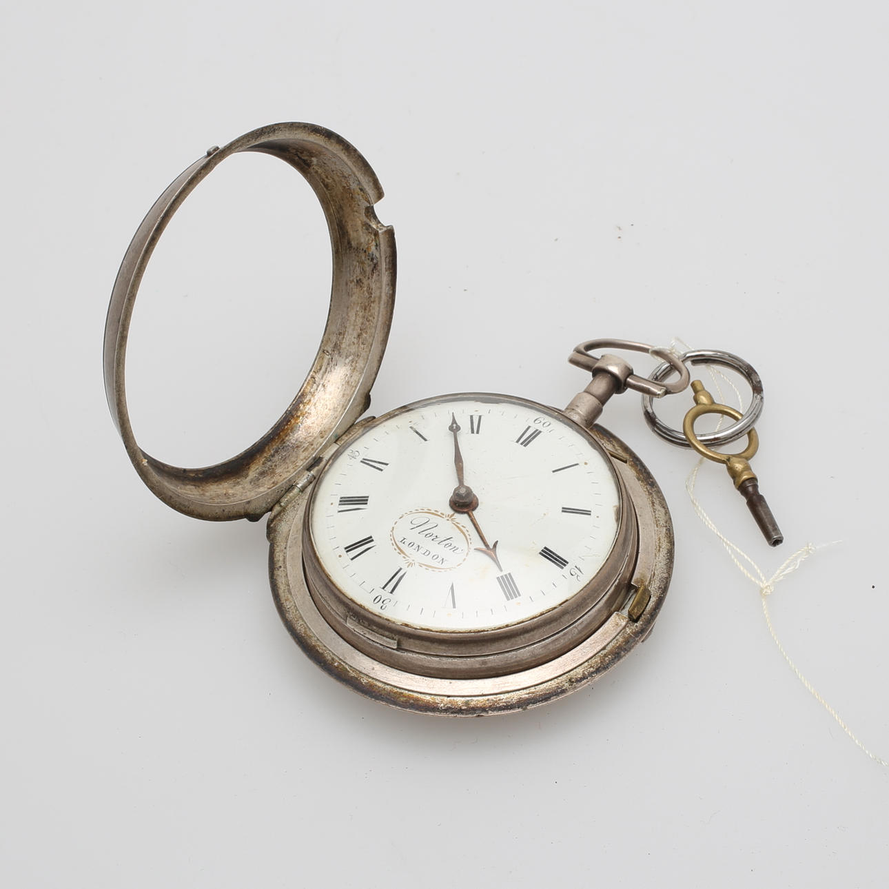 FICKUR, spindelur, Norton, London, 1800-tal.