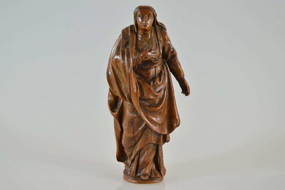 SKULPTUR, Helig Buxbom Barock 1600/1700-tal.