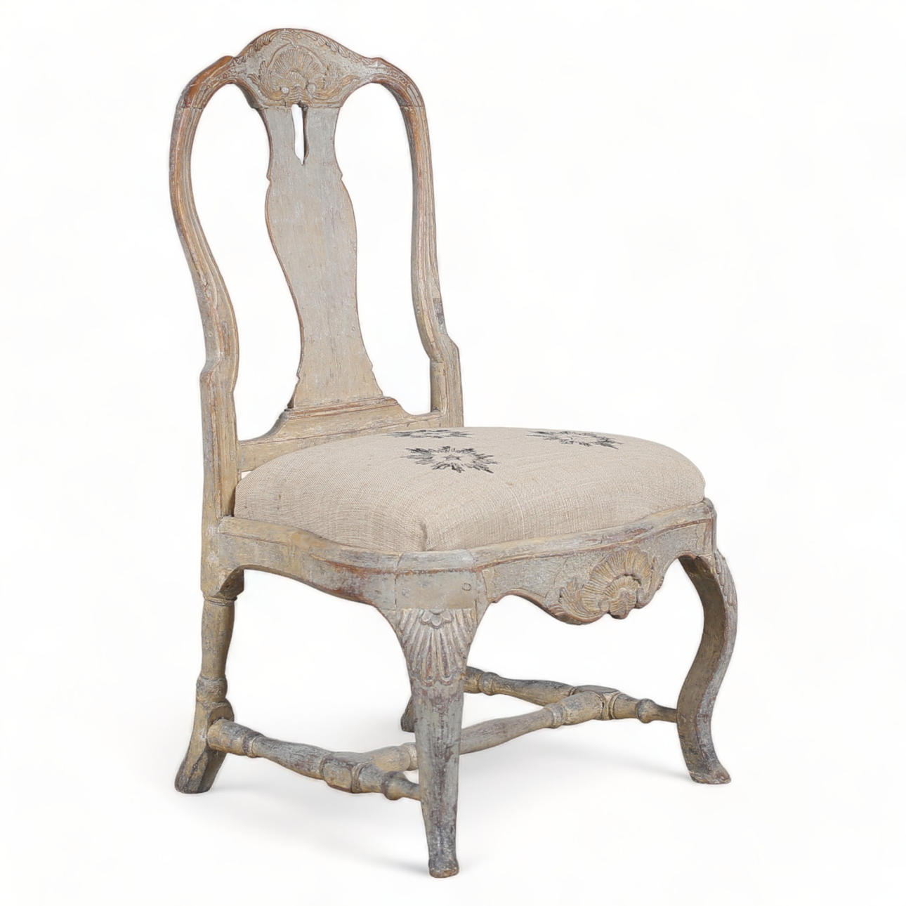 SILLA, (Sillón), Rococó, obra de Estocolmo, 17/1800.