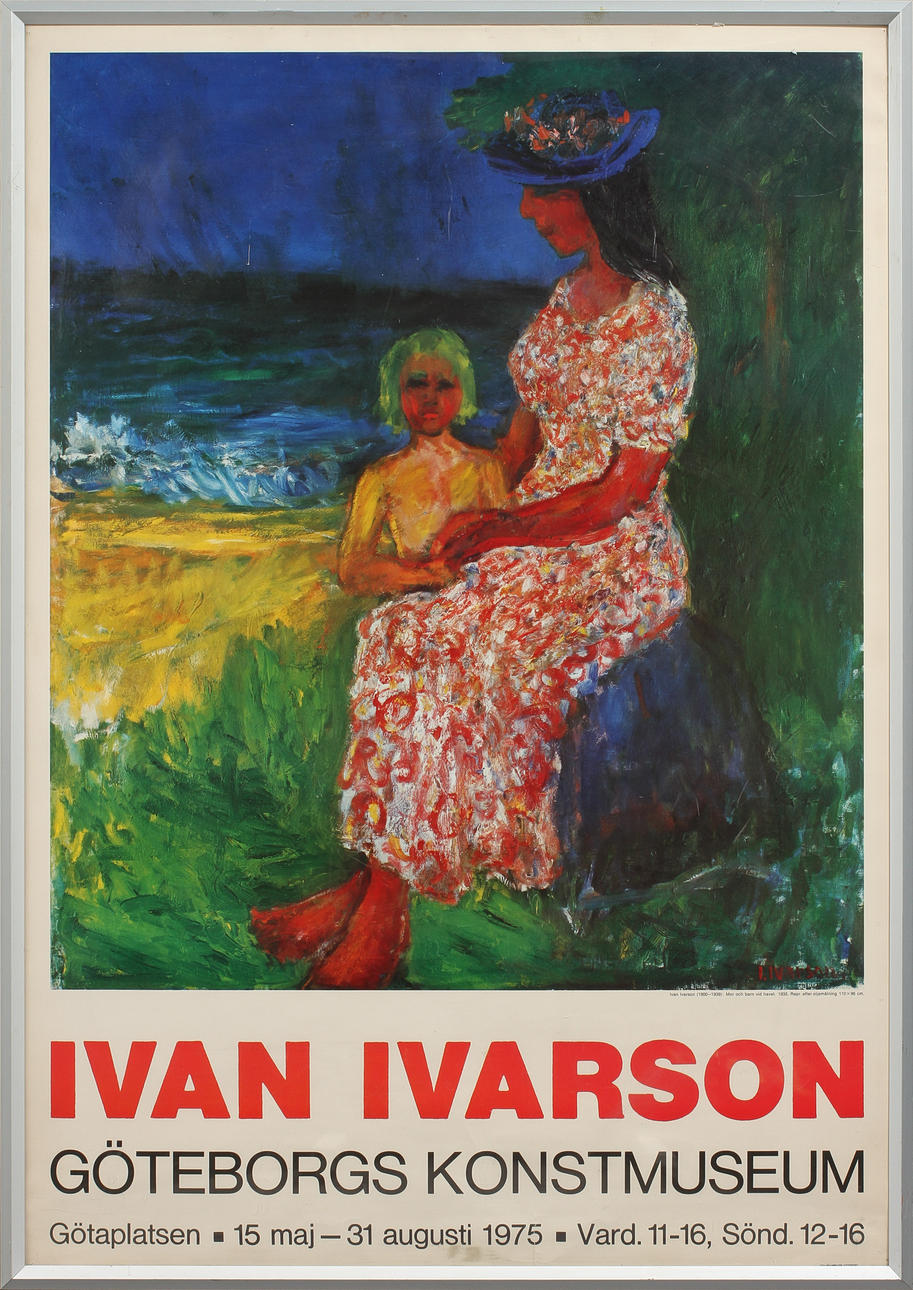 UTSTÄLLNINGSAFFISCH, Ivan Ivarson, Göteborgs Konstmuseum.
