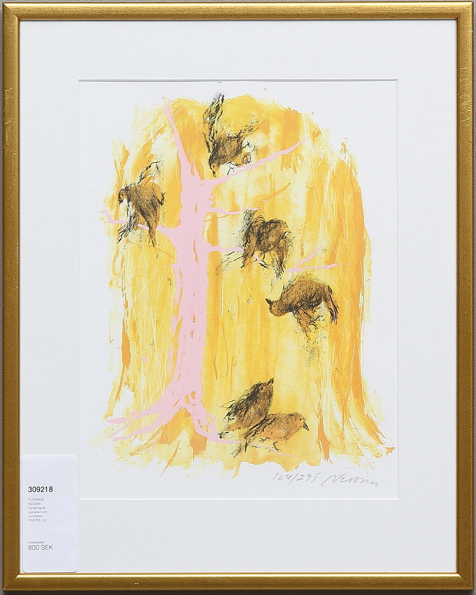 SUSANNE NESSIM. Färglitografi, signerad och numrerad 164/295.