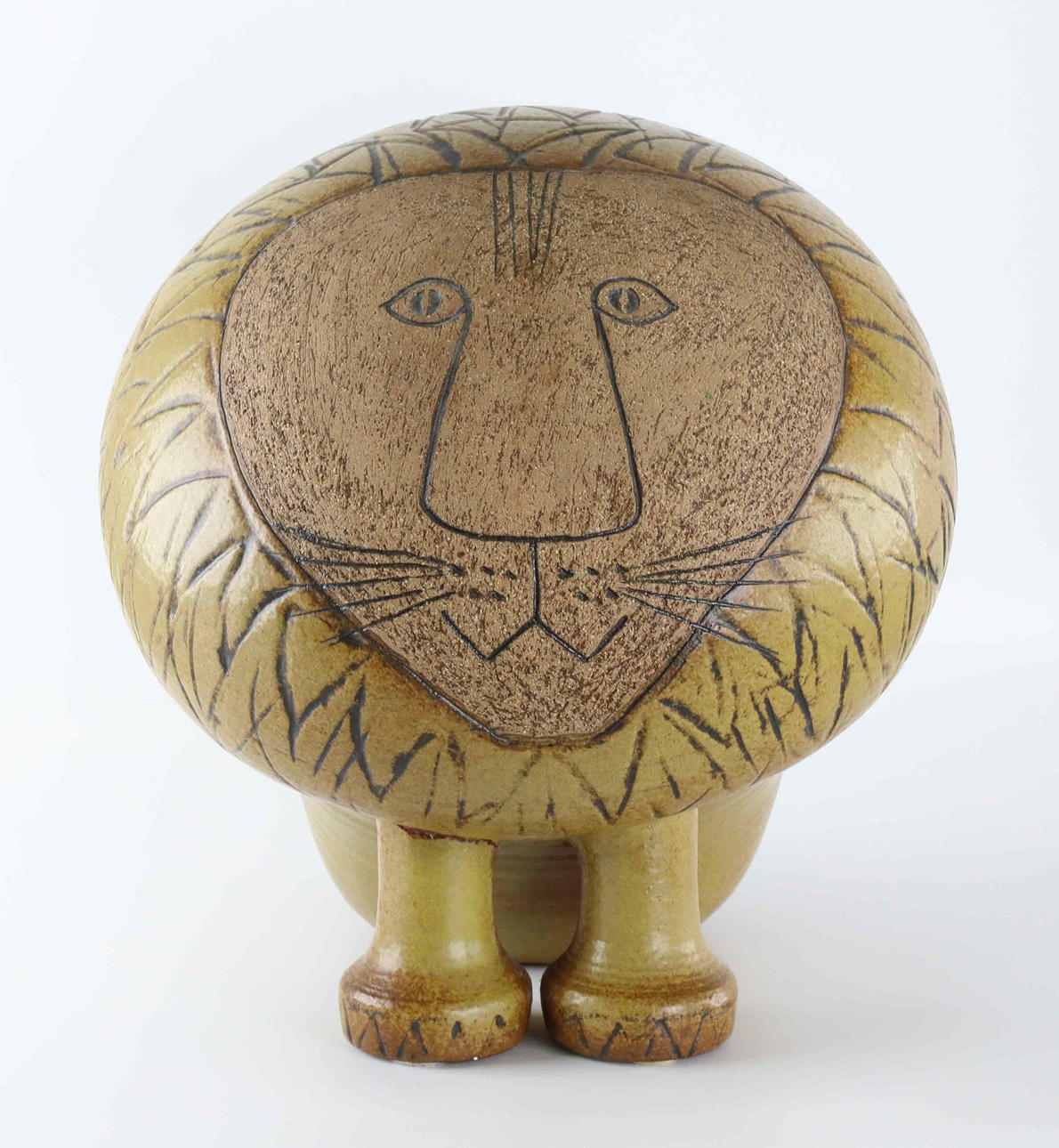 LISA LARSON. sculpture, "Lejon Maxi", stoneware, Gustavsberg, signed.