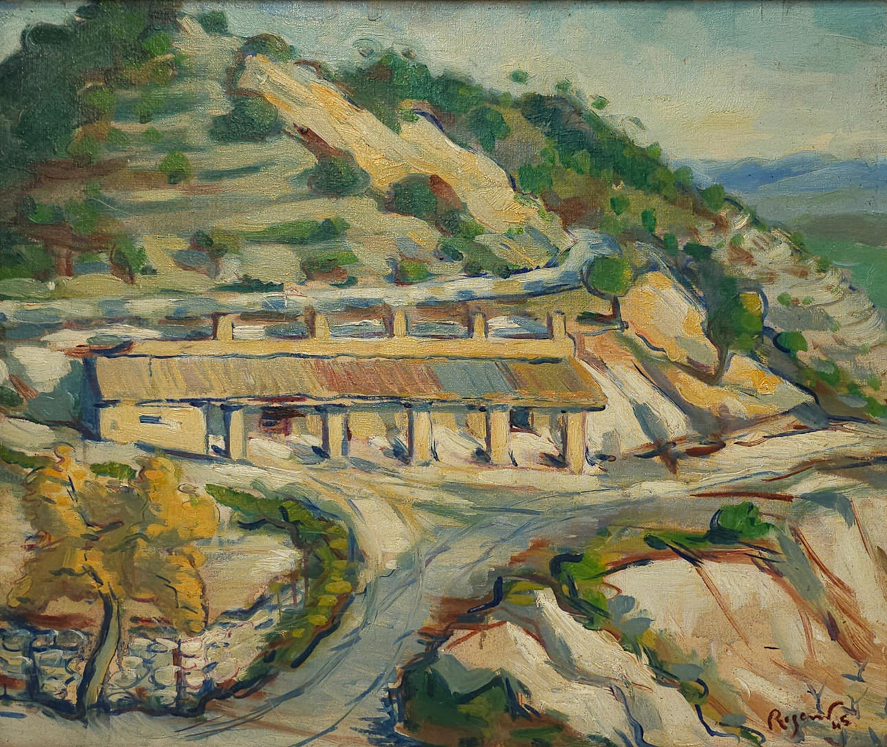 RAMON ROGENT. "COLLBATÓ".ÓLEO SOBRE LIENZO.