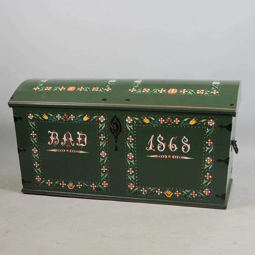 KISTA, allmogemålad, daterad 1868.