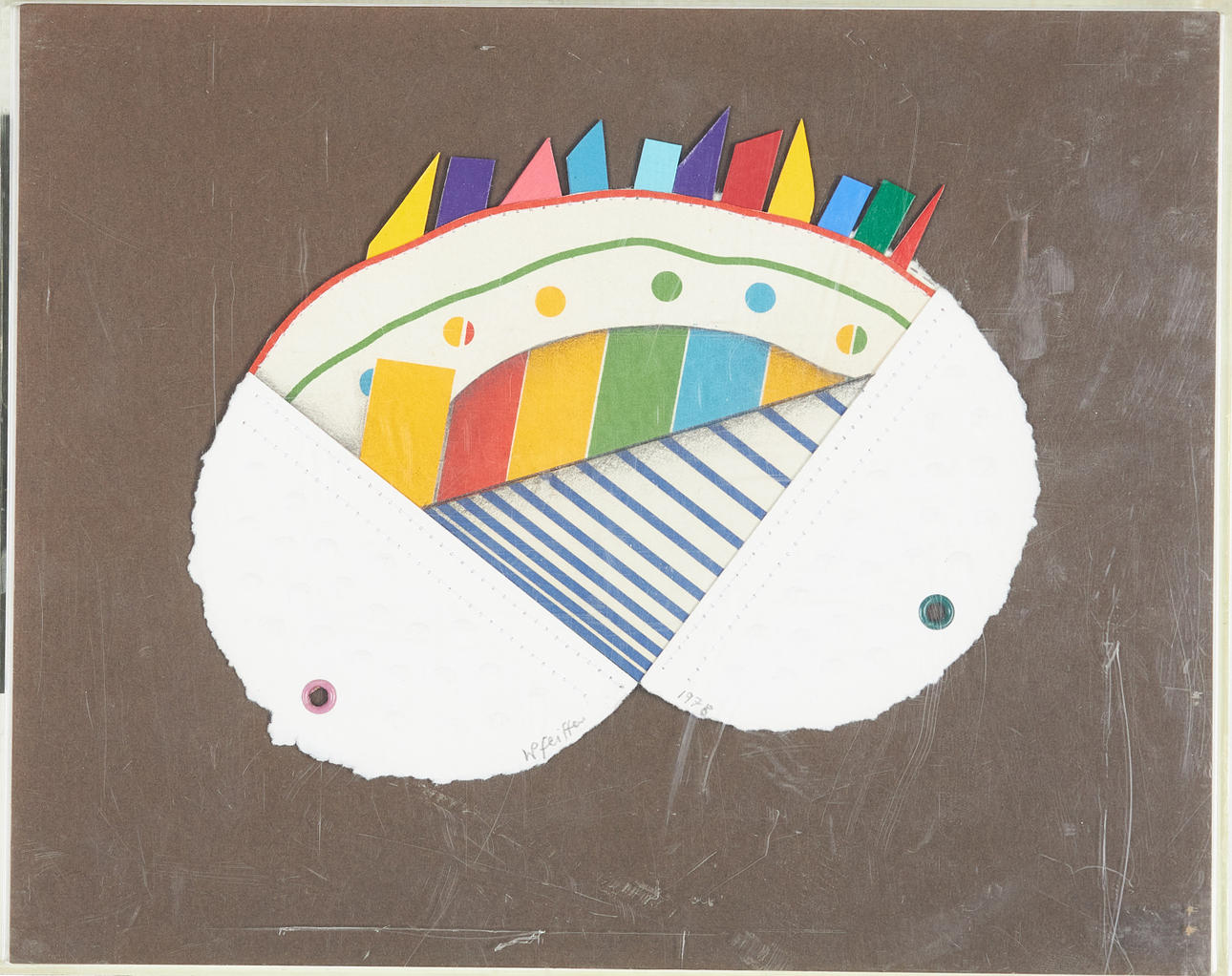 WERNER PFEIFFER (FÖDD 1937). Composition, mixed media, signed and dated 1978.