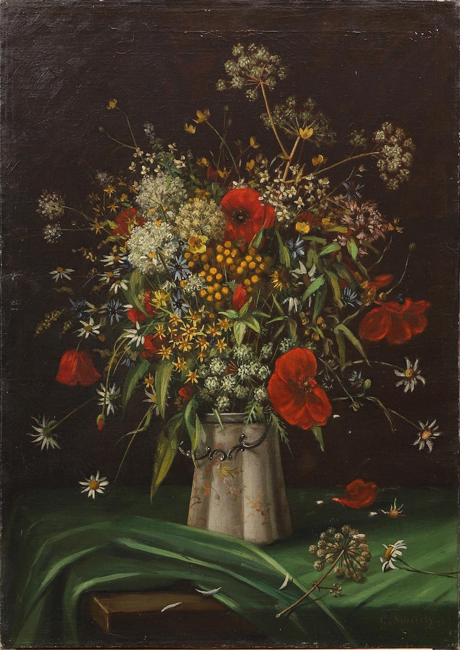 GOTTFRIED SCHULTZ (1842-?). Oil on canvas, signed.