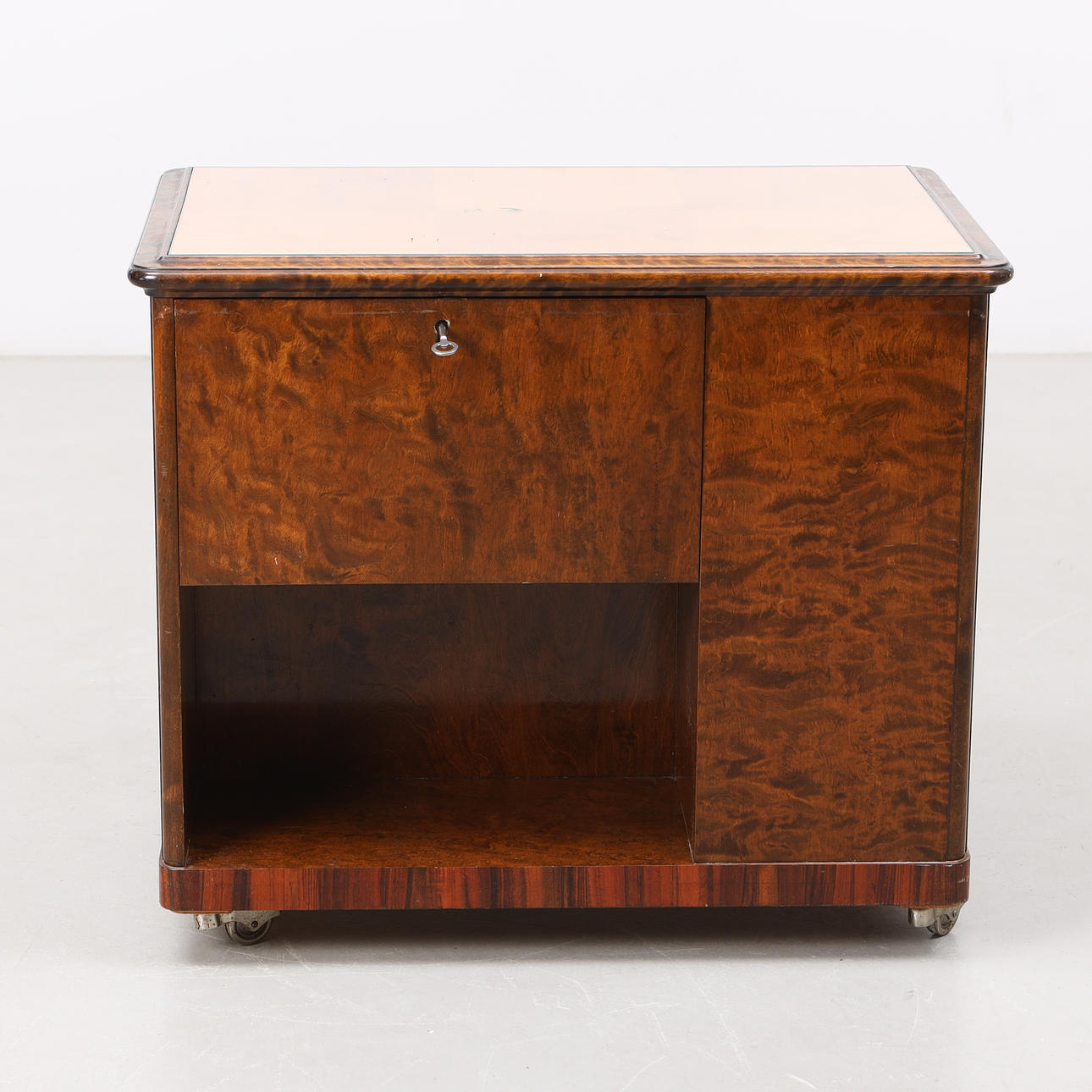 BAR CABINET, stained birch, 1930s/40s.
