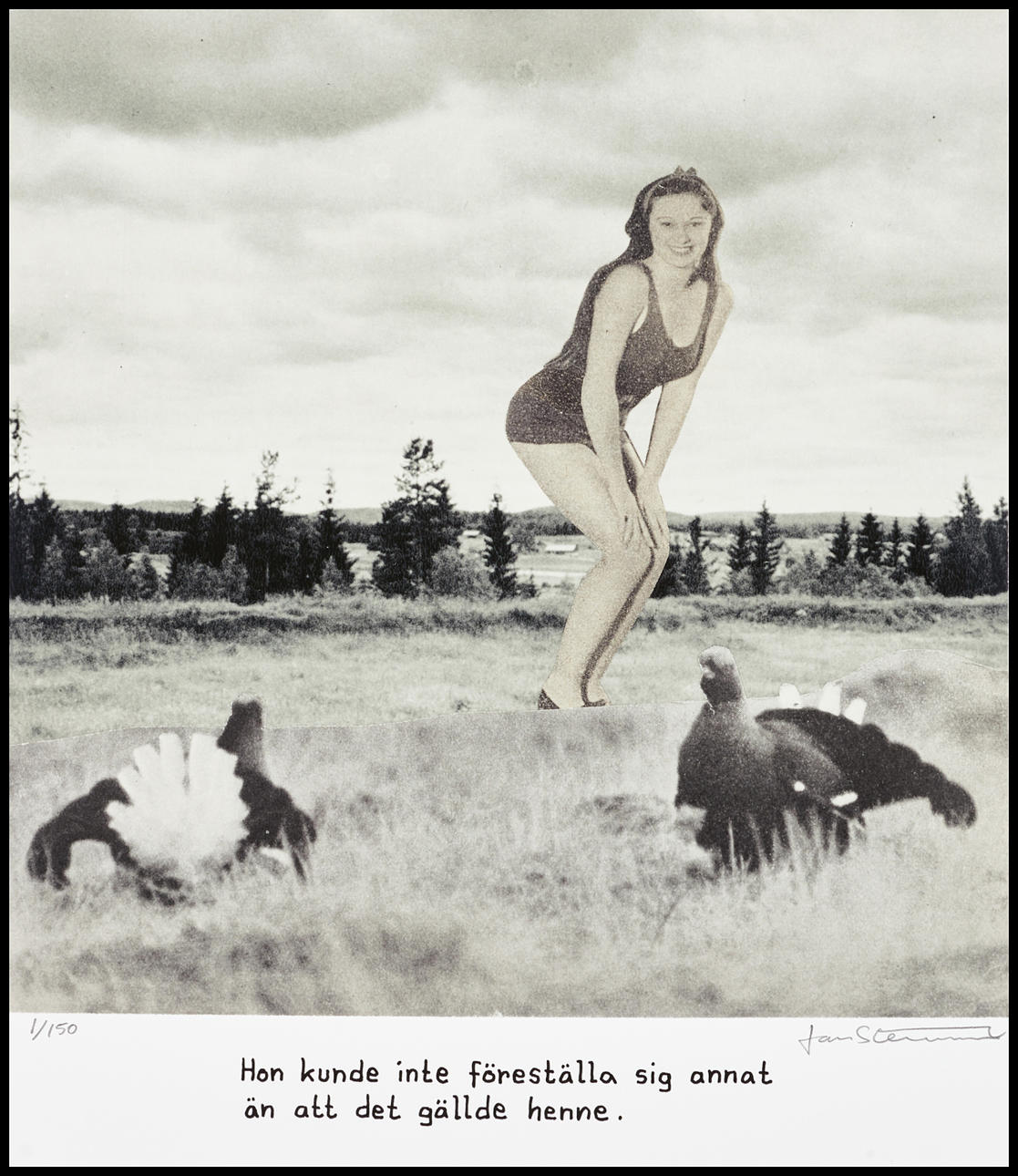 JAN STENMARK (Sweden, born 1949), "She could not imagine anything other than that it applied to her.", signed and numbered 1/150, color offset.