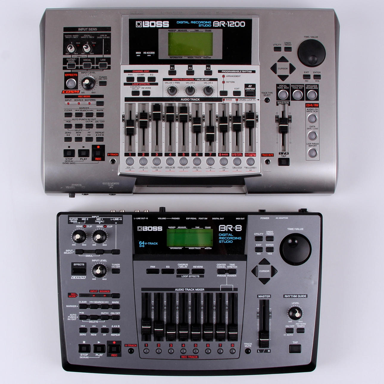 DIGITAL INSPELNINGSSTUDIO, 2 st. Boss BR-8 samt Boss BR-1200.