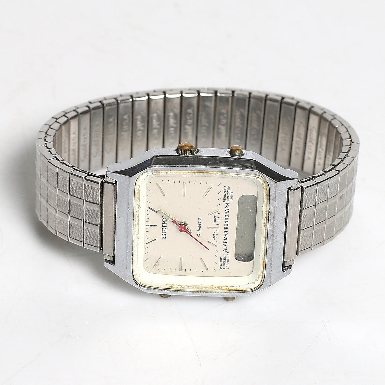 ARMBANDSUR, rostfritt stål, Seiko Alarm Chrongraph.