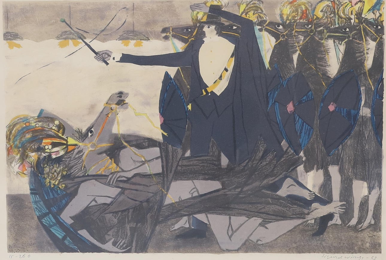 SIGURD WINGE. Color lithograph, signed and numbered 15/260.