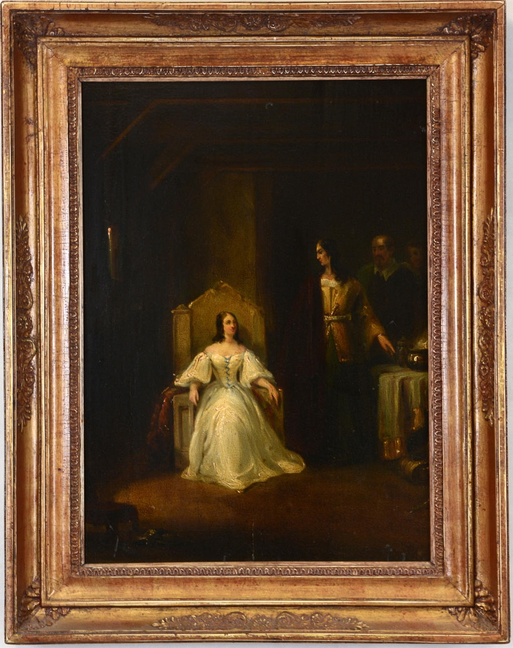 OKÄND KONSTNÄR. Olja på träpannå.