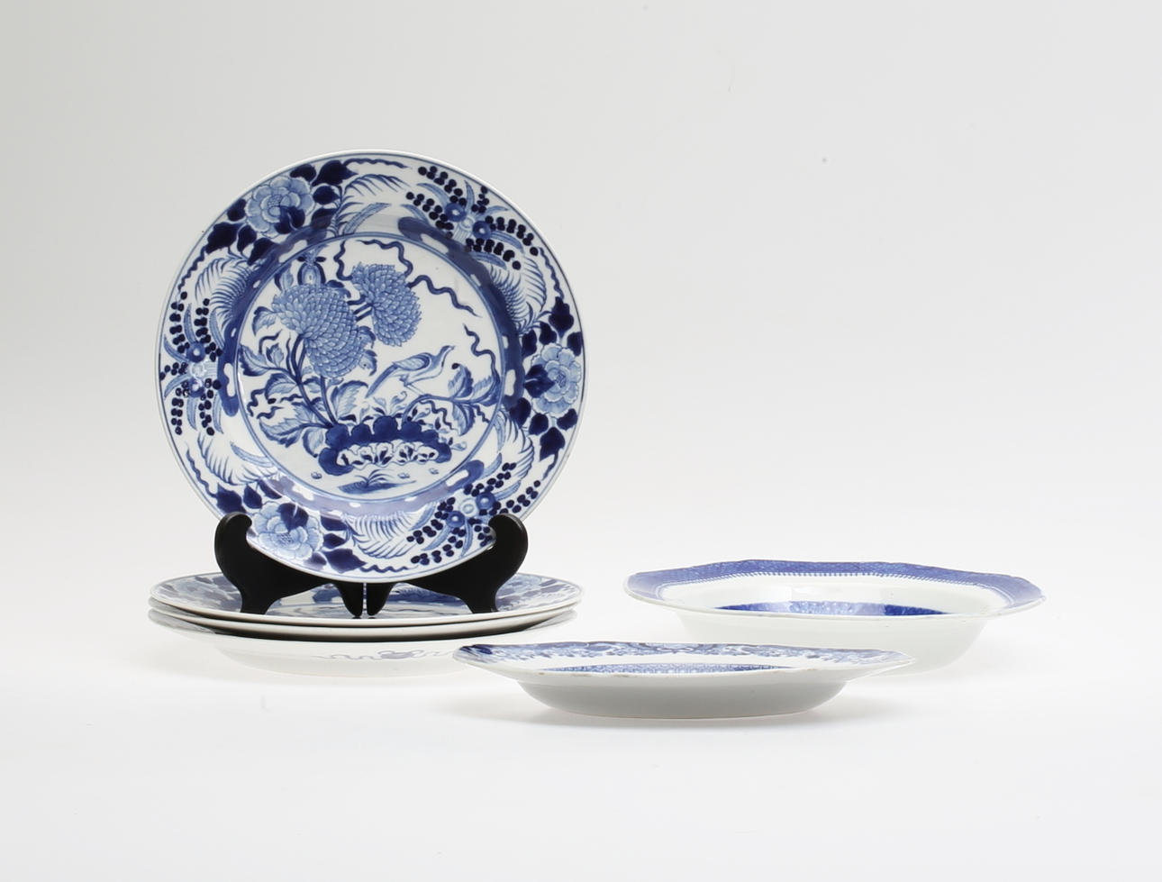 TALLRIKAR, Kina, 18/1900-tal, 6 stycken.