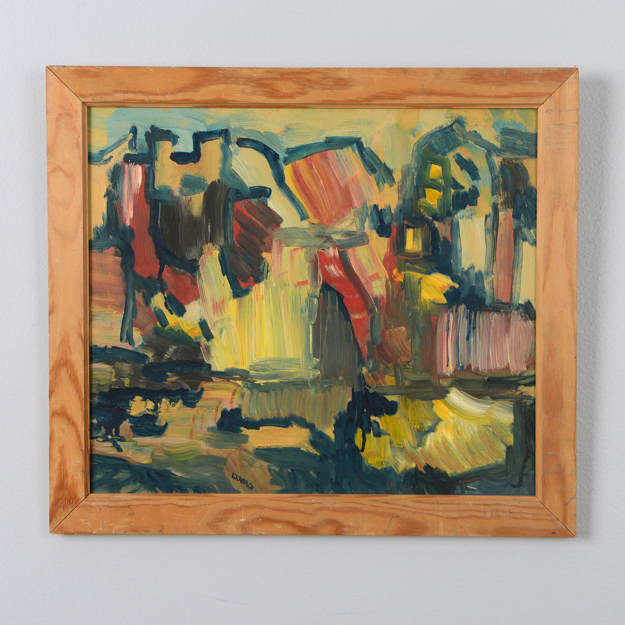 HANS ERNBACK. Oil on Board, signed.