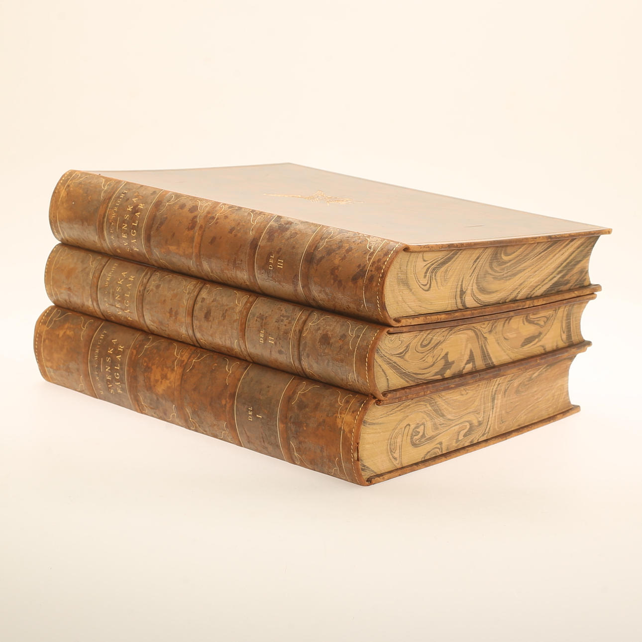 VON WRIGHT, RUOTSIN LINNUT, kolme osaa, 1929, Tukholma.