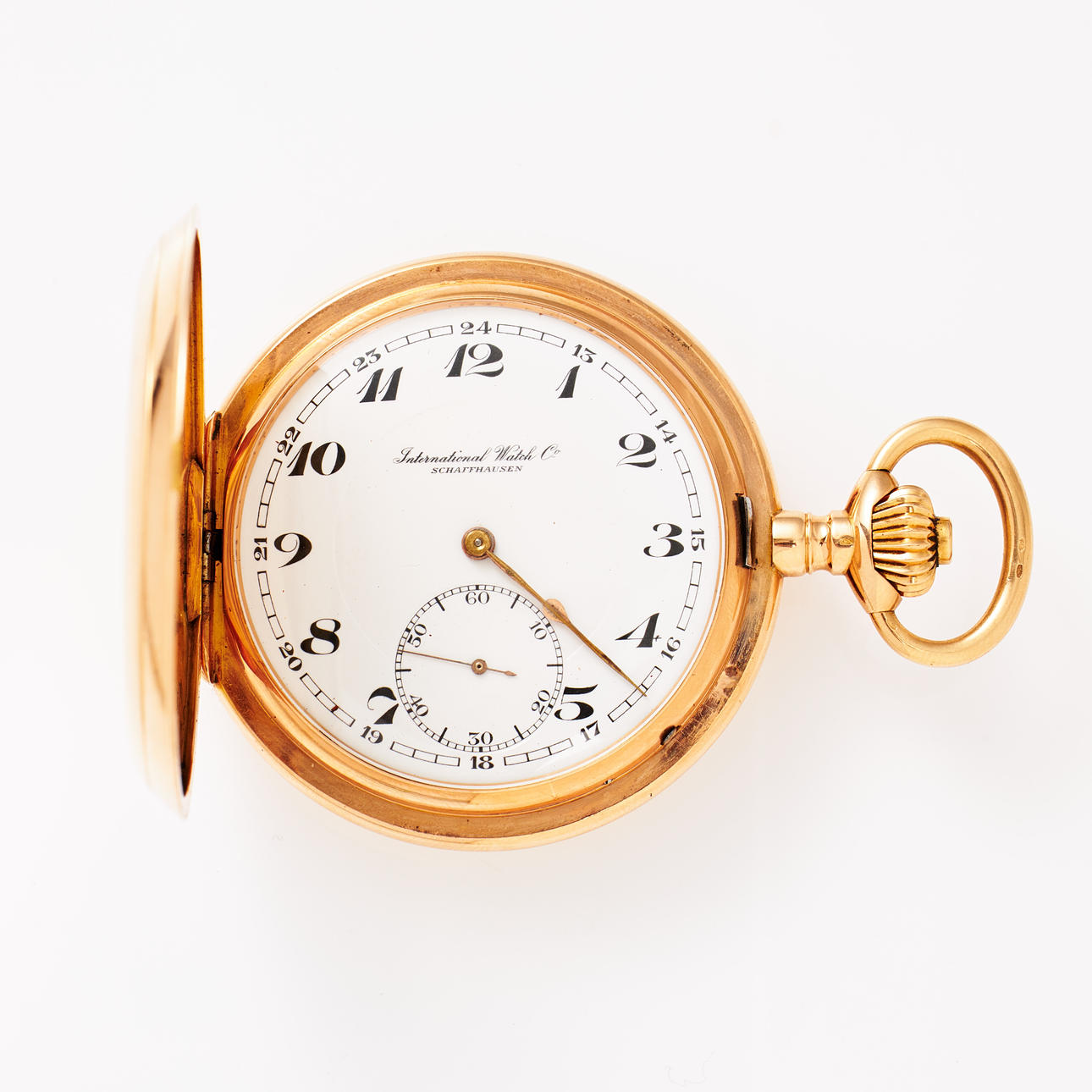 IWC, Taschenuhr, 18 Karat Gold.