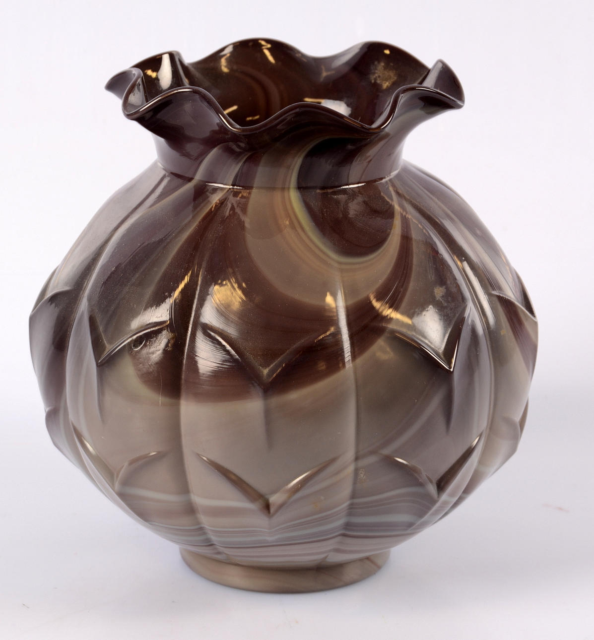 EDVIN OLLERS. Glasvas, troligen Elme Glasbruk.