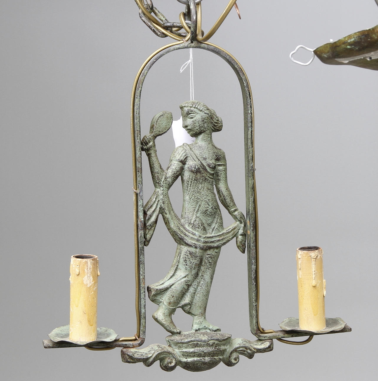 LAMPOR, 2 st, brons.