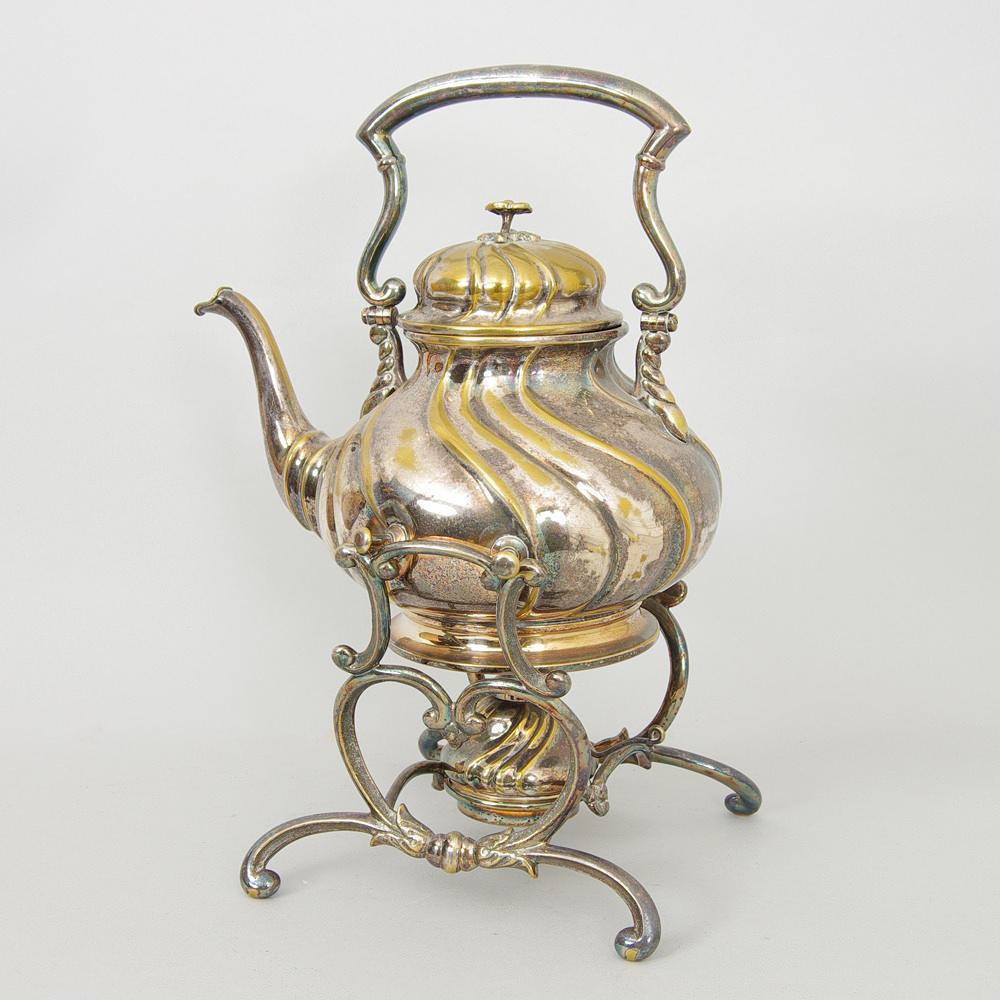 TEKANNA MED STÄLLNING, nysilver.