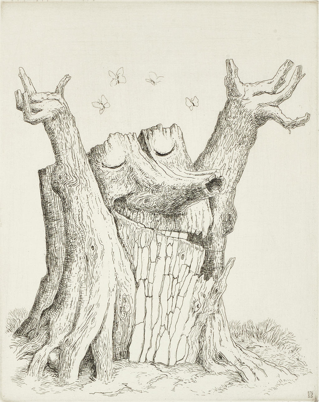 EINAR NORELIUS. Etsning, "Vår", signerad, ej numrerad.