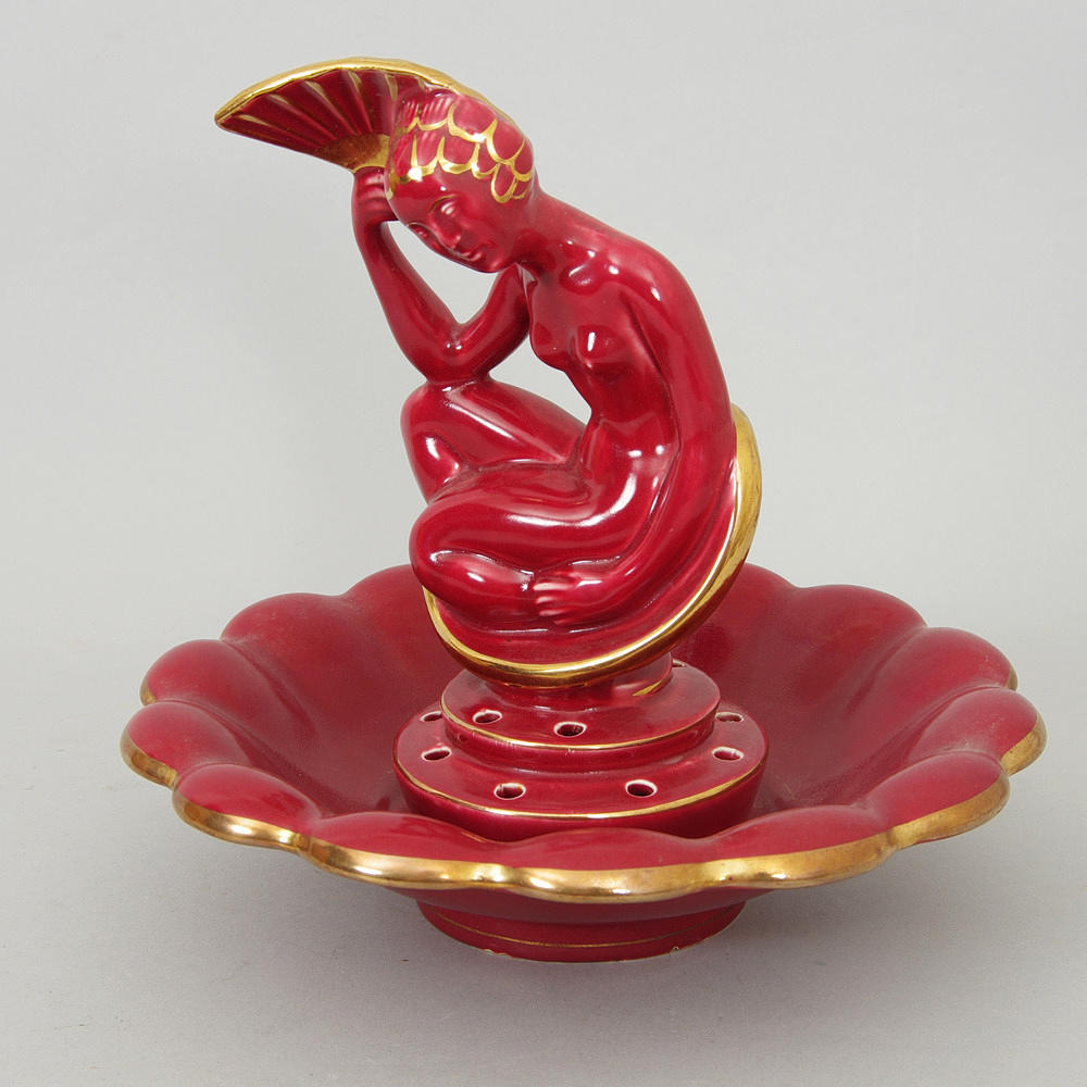 FIGURIN SAMT SKÅL, Röd Rubin, Gefle.