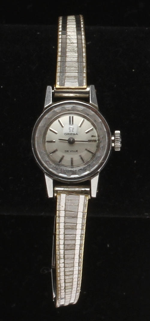 DAMARMBANDSUR, stål, Omega De Ville.