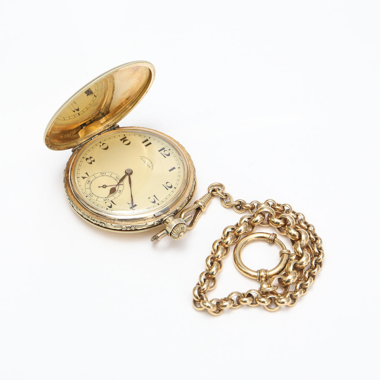 POCKET WATCH, Chronometre Eterna, 14 carat gold.