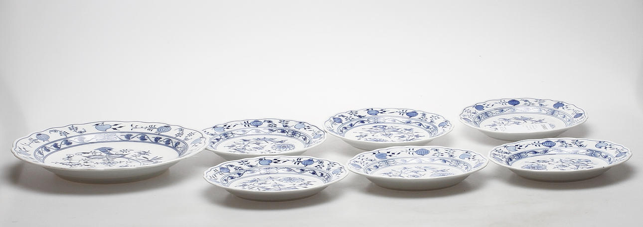 FAT 6 st, Meissen samt FAT, kopia av Meissen, 1900-tal.