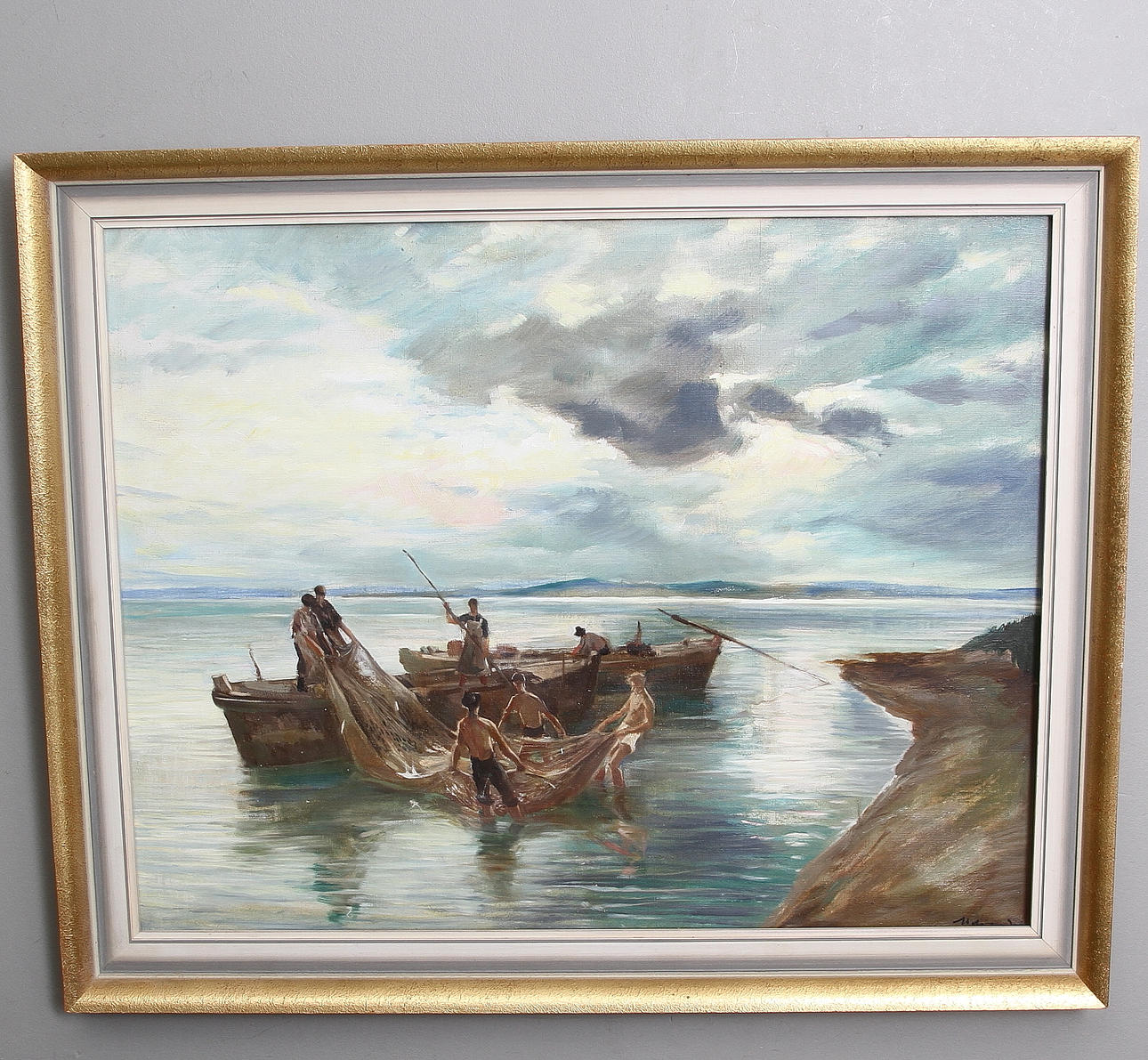 OIDENTIFIERAD KONSTNÄR. Olja på duk, signerad.