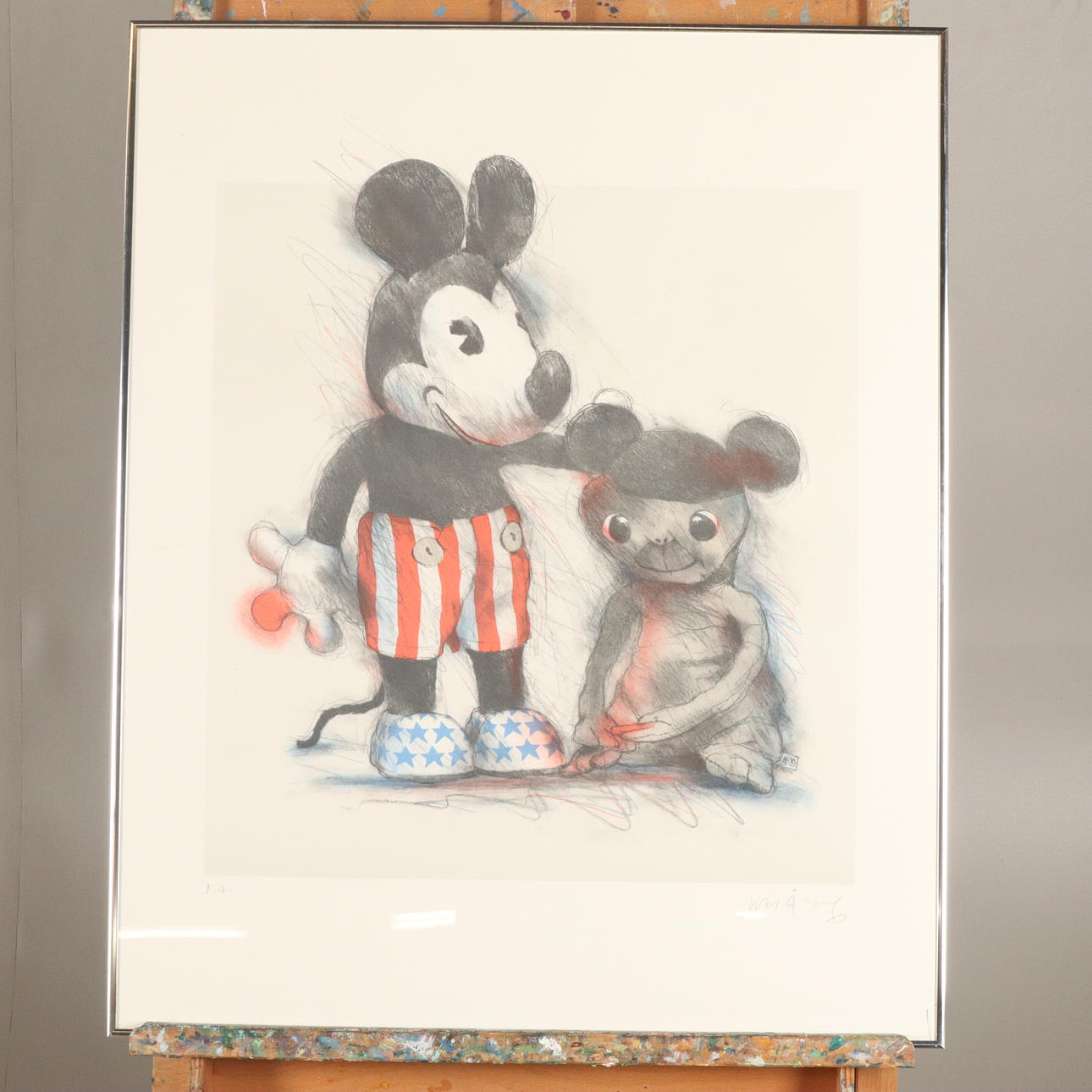 LASSE ÅBERG. COLOR LITHOGRAPHY, marked EA and signed.