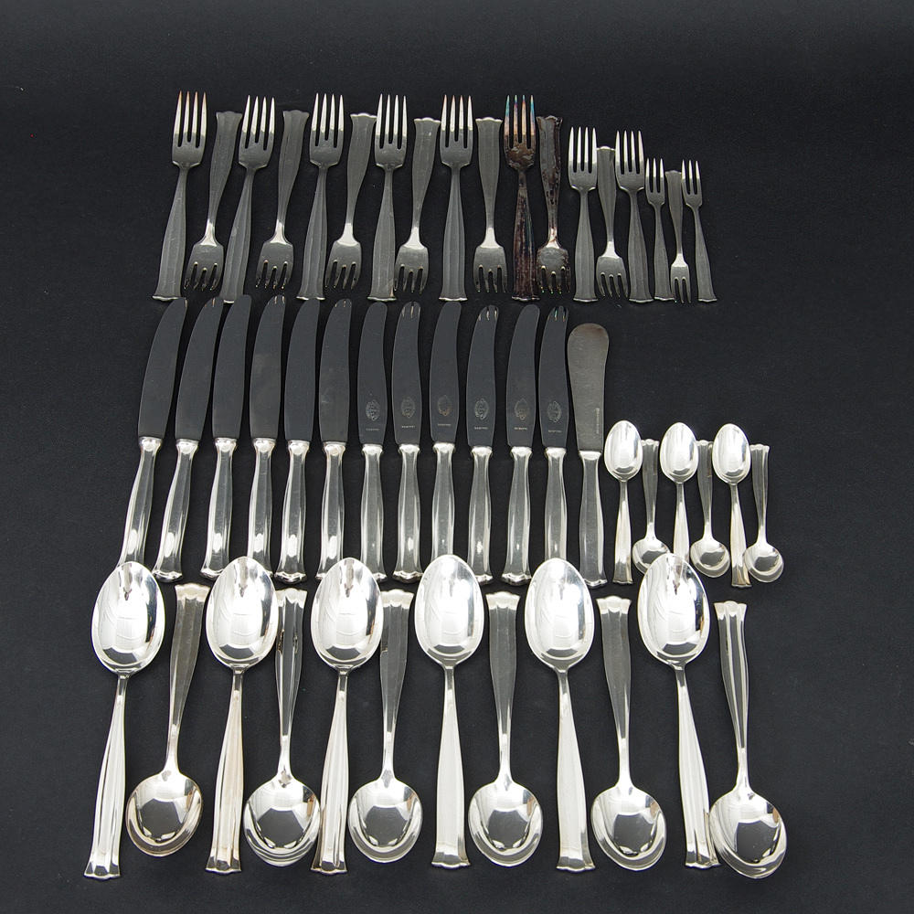 BESTICKUPPSÄTTNING, "Birgitta", nysilver.