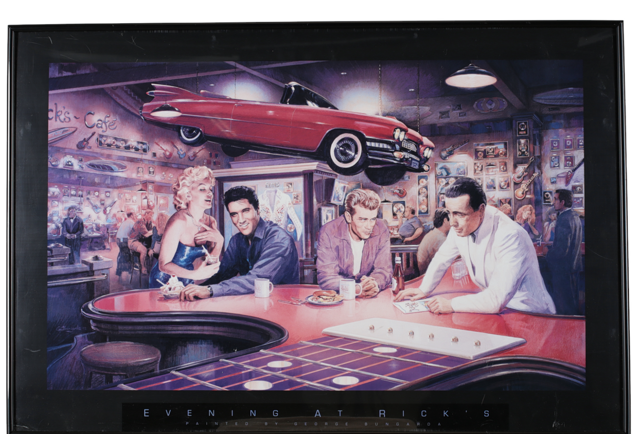 POSTER, "Evening at Ricks", contemporary.