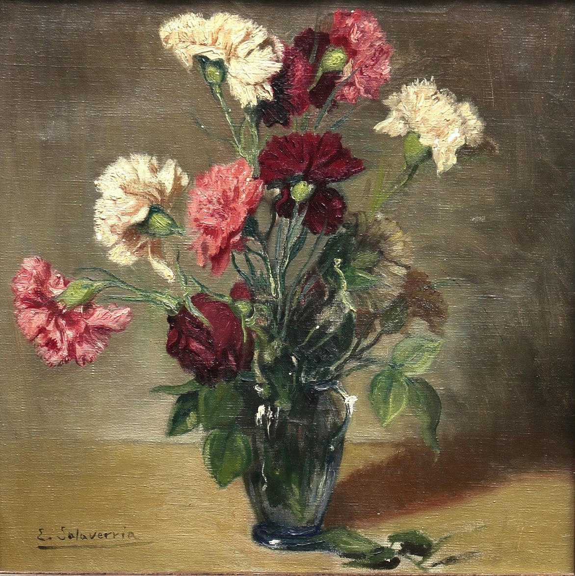 ELÍAS SALAVERRIA. Ramo de claveles.