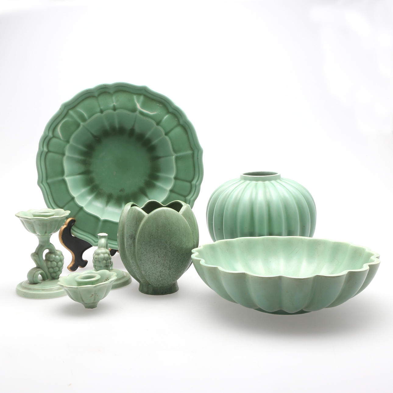 DIVERSE KERAMIK, 6 delar, Gefle, 1900-tal.