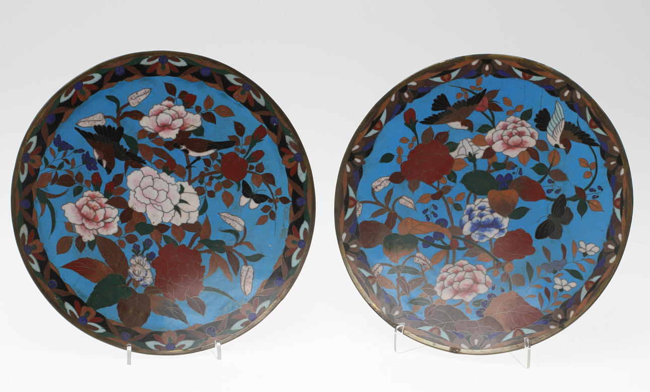 FAT, 2 st, cloisonné, Kina.