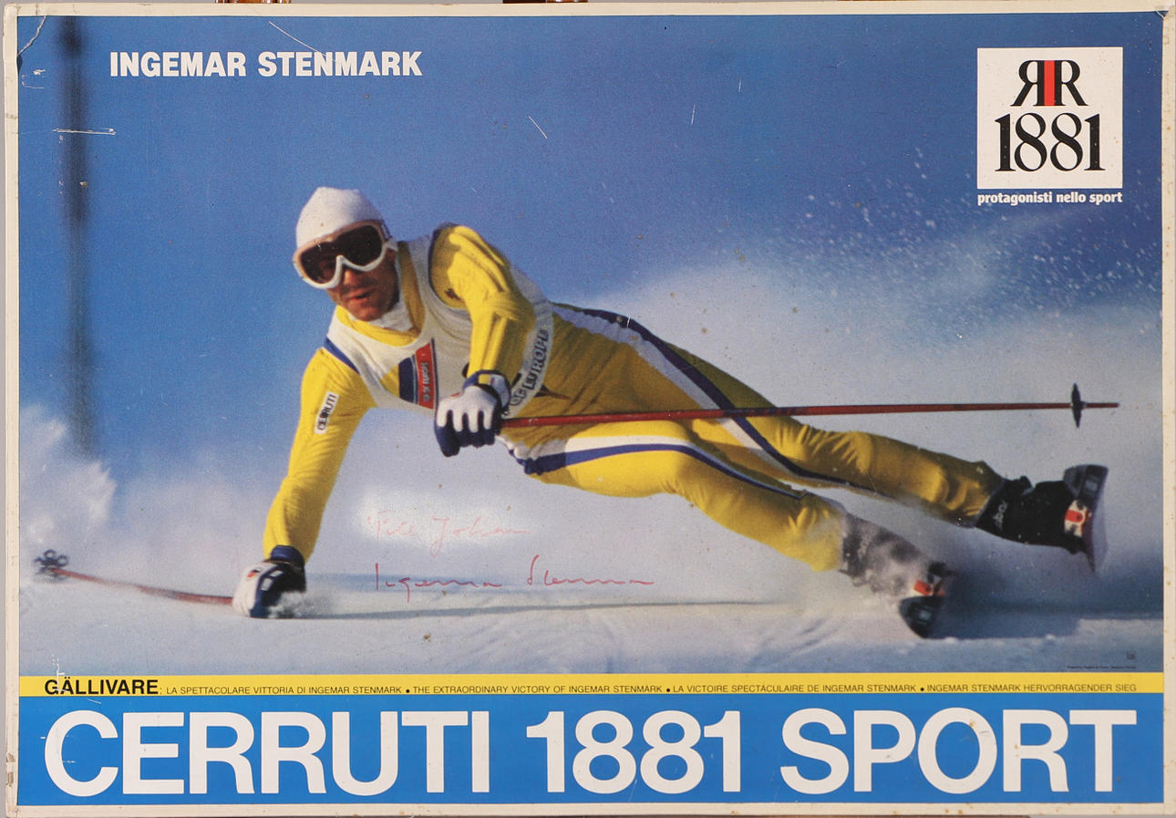 INGEMAR STENMARK, autograph on poster from Gällivare.