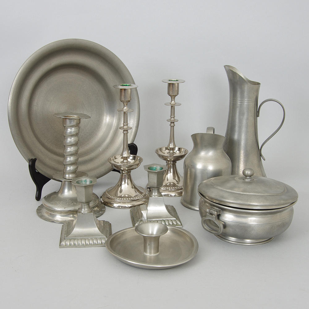 LJUSSTAKAR, KANNOR MM, tenn/nickel.