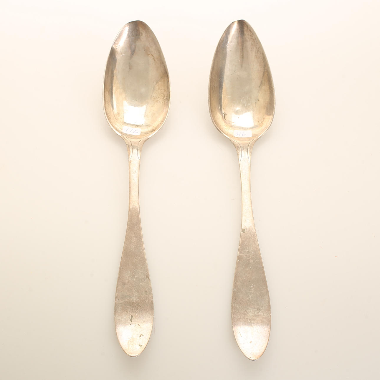 REWARD SPOONS, a pair, silver, Norrköping Weis1821.