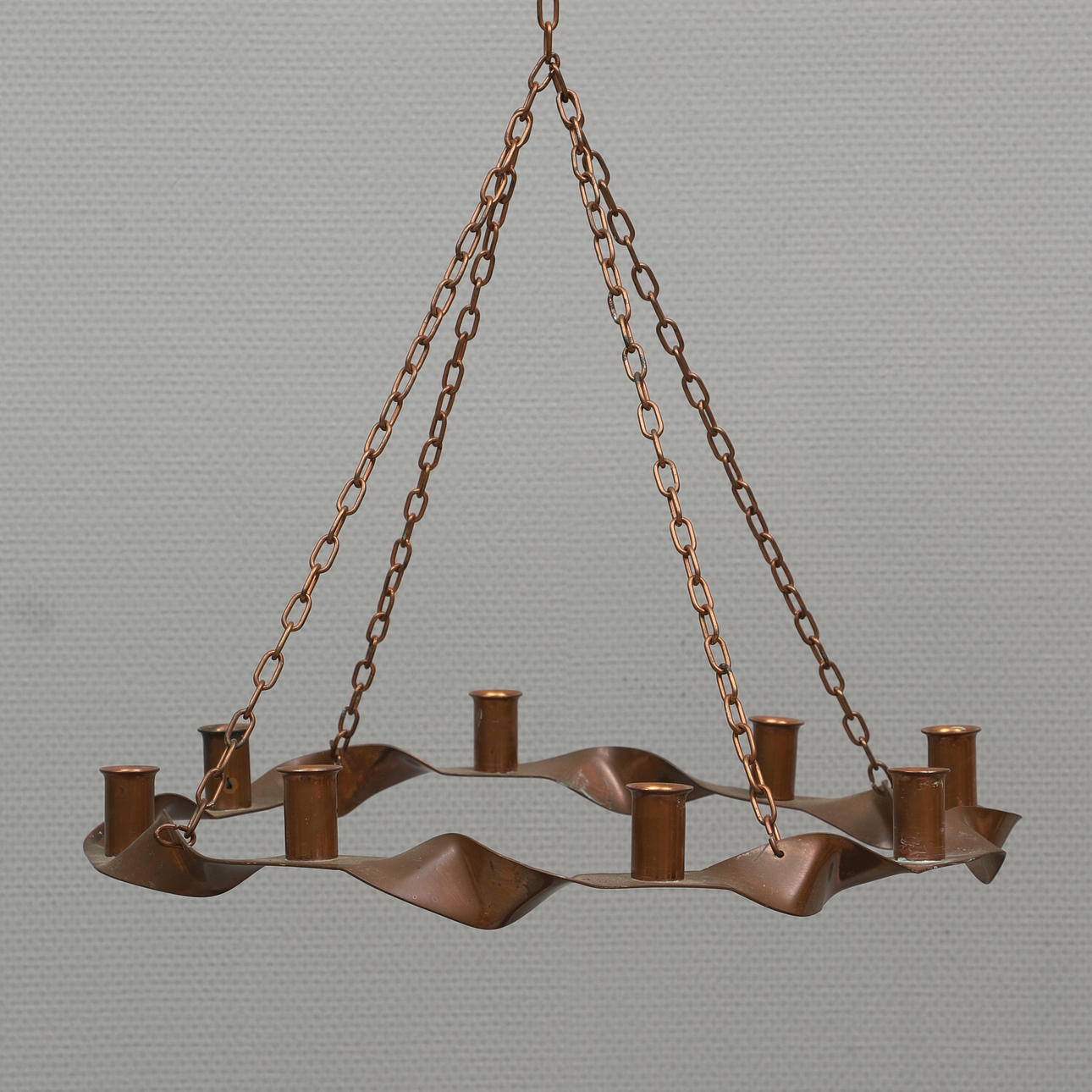 Kronleuchter, Kupfer, 20. Jahrhundert.