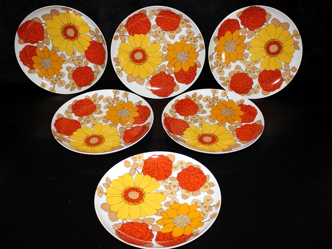 ASSIETTER, porslin, 6 stycken, Suisse Langenthal.
