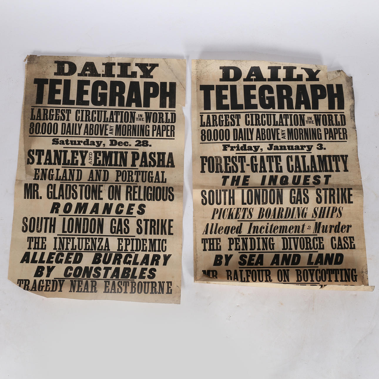 TWO DAILY TELEGRAPH ADVERTISING POSTERS (2).