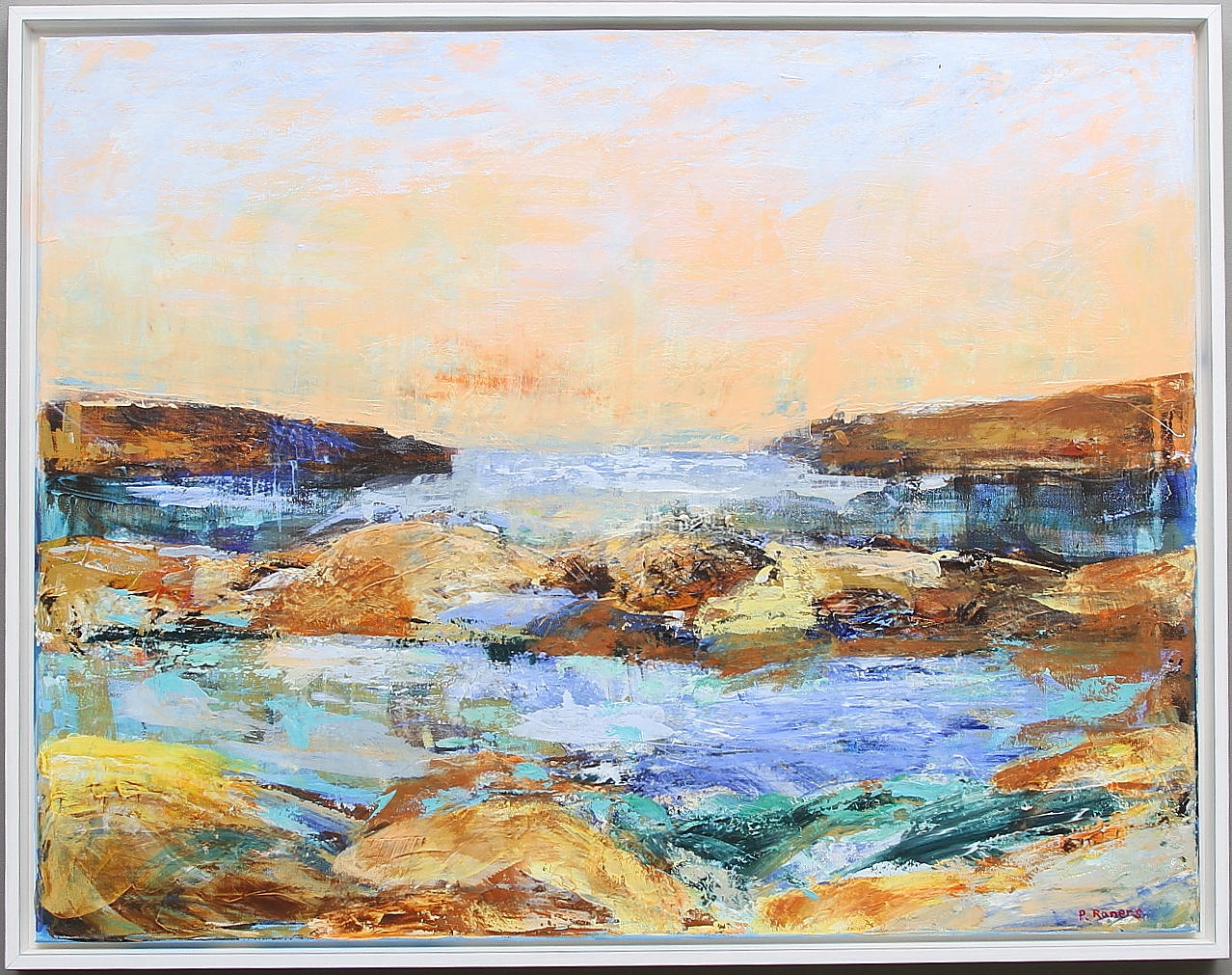 PETER RANERS. "Aftonsol", olja på duk, signerad.