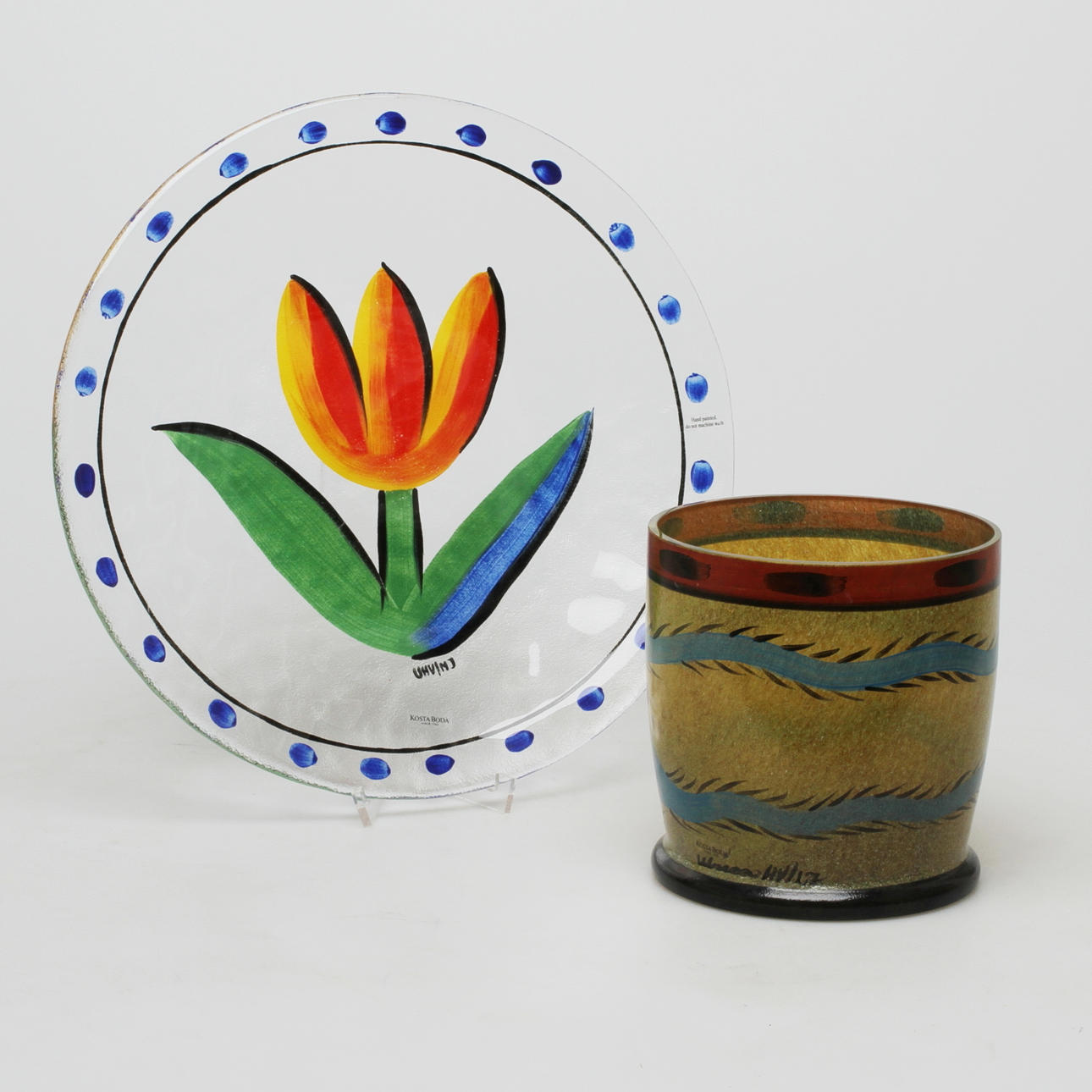 FAT samt VAS, glas, Ulrica Hydman Vallien, Kosta Boda.