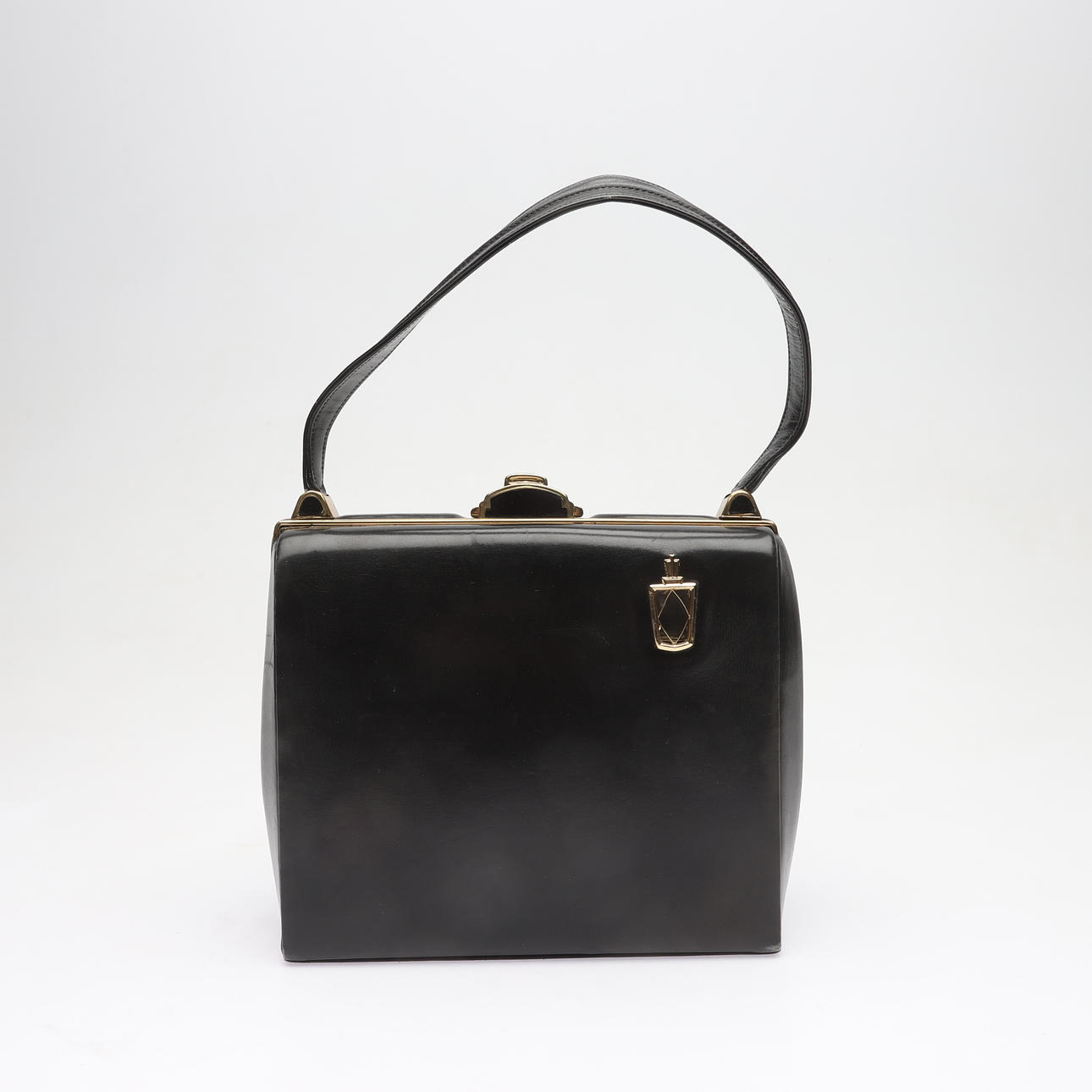 A leather handbag, 'Lite on', Straeter, circa mid 20th century.