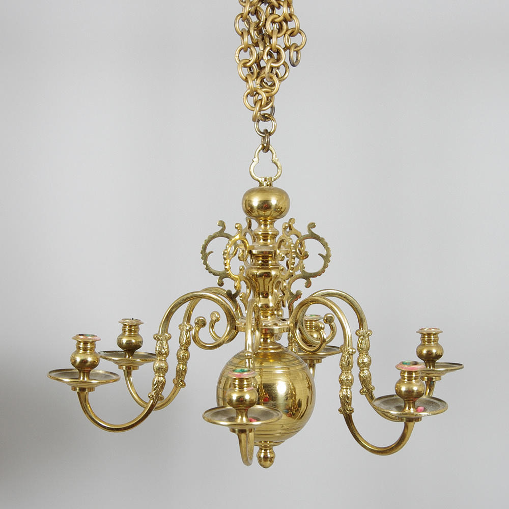 LJUSKRONA, 6-armad, mässing.