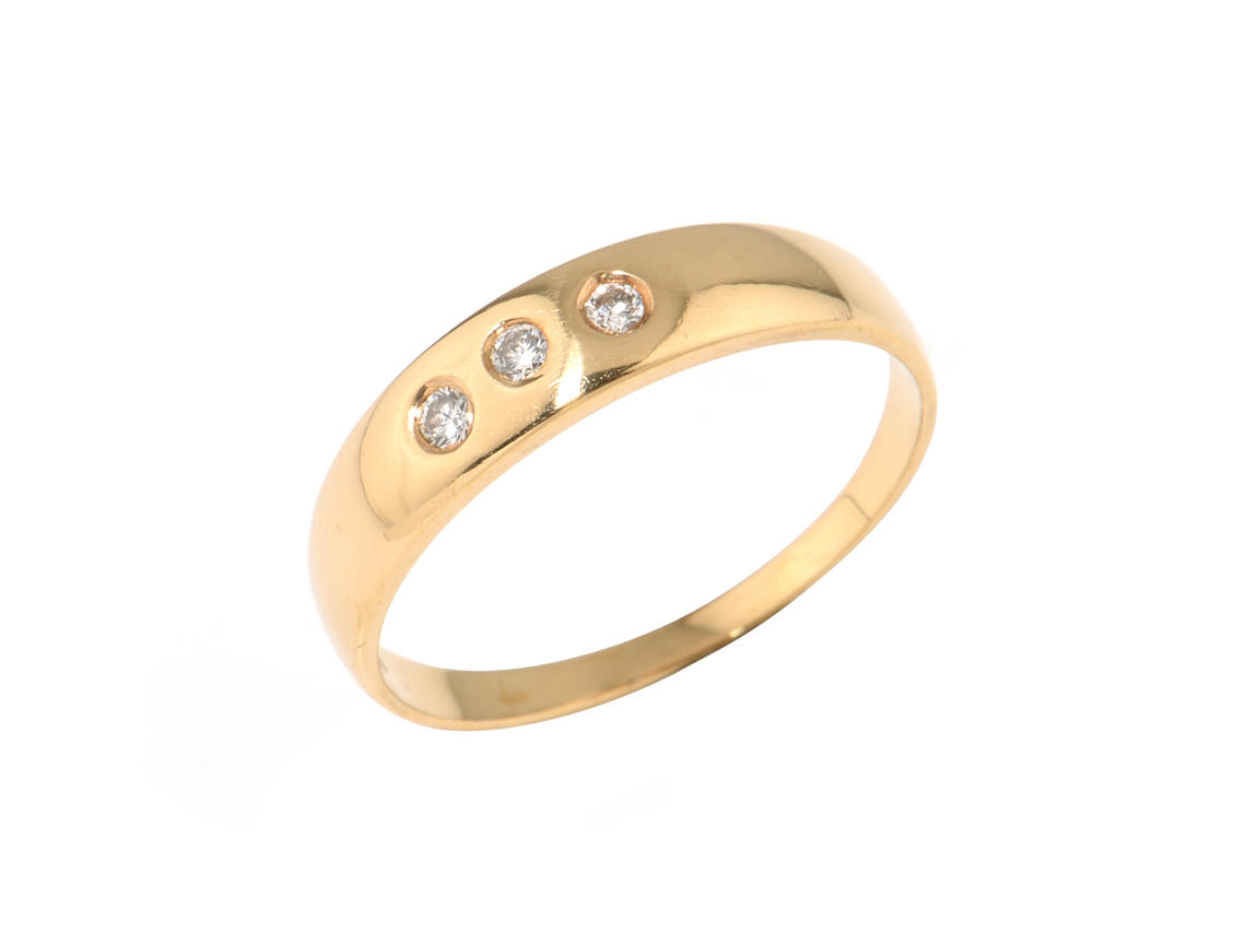 BRILLANT-RING. 750 oro amarillo.