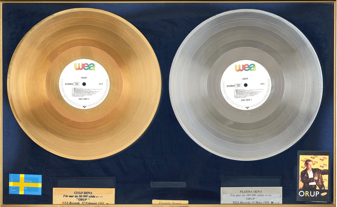 ORUP GULDSKIVA + PLATINASKIVA, 1988.