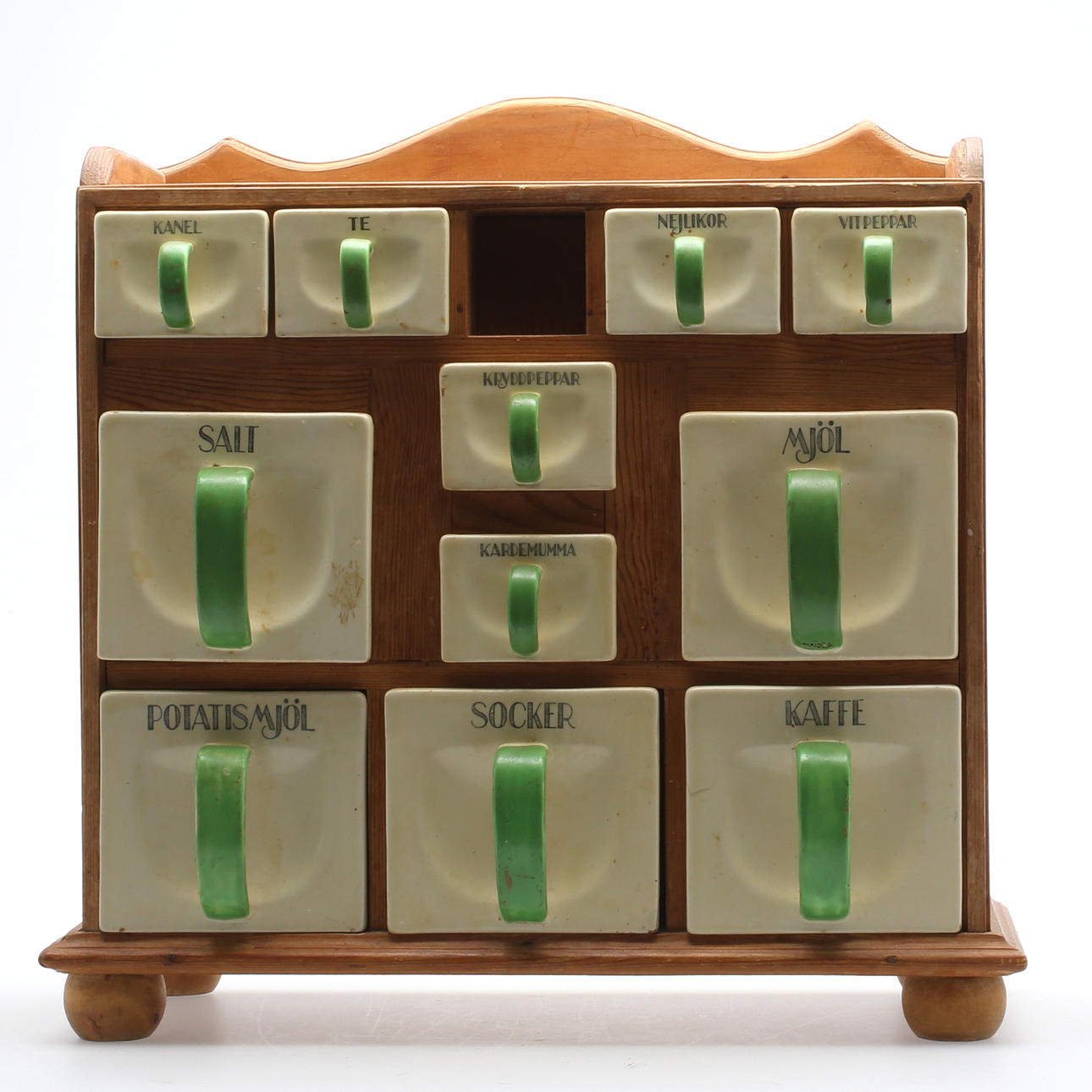 KRYDDSTÄLL, trä samt keramik, "Veranda", Gefle, 1900-talets andra fjärdedel.