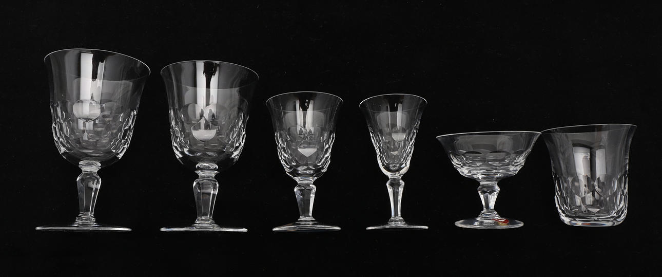 GLASSERVIS, 74 delar, "Hald 1600/Tatra", Edward Hald, Orrefors.
