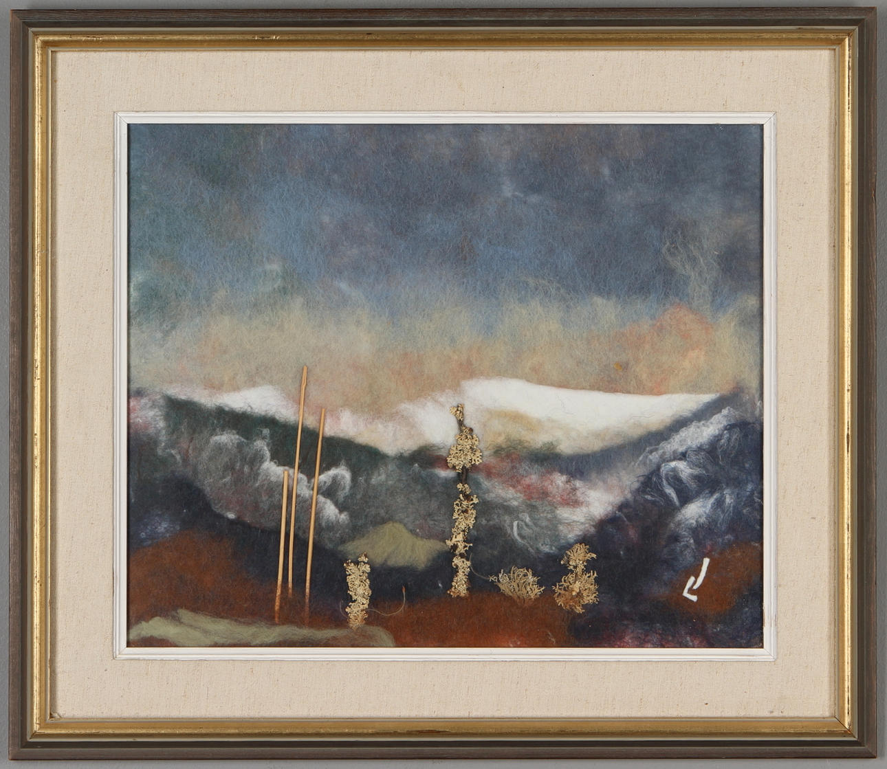 LISA JOHANSSON. Blandteknik. Fjällandskap, monogramsignerad.